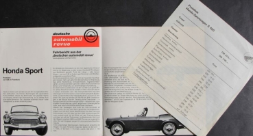 Honda S 600 Convertible Modelprogram 1965 Carbrochure (0417)